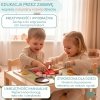 Drewniana tablica edukacyjna Montessori Mały Dentysta - szczoteczka, pasta, wyjmowane zęby, lusterko, jedzenie, nauka smaków